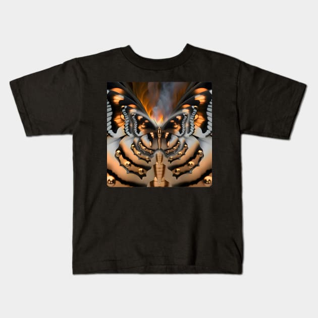 Wildfire Butterfly Kids T-Shirt by Nuletto